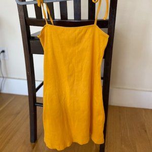 Yellow Tie-Strap Dress
